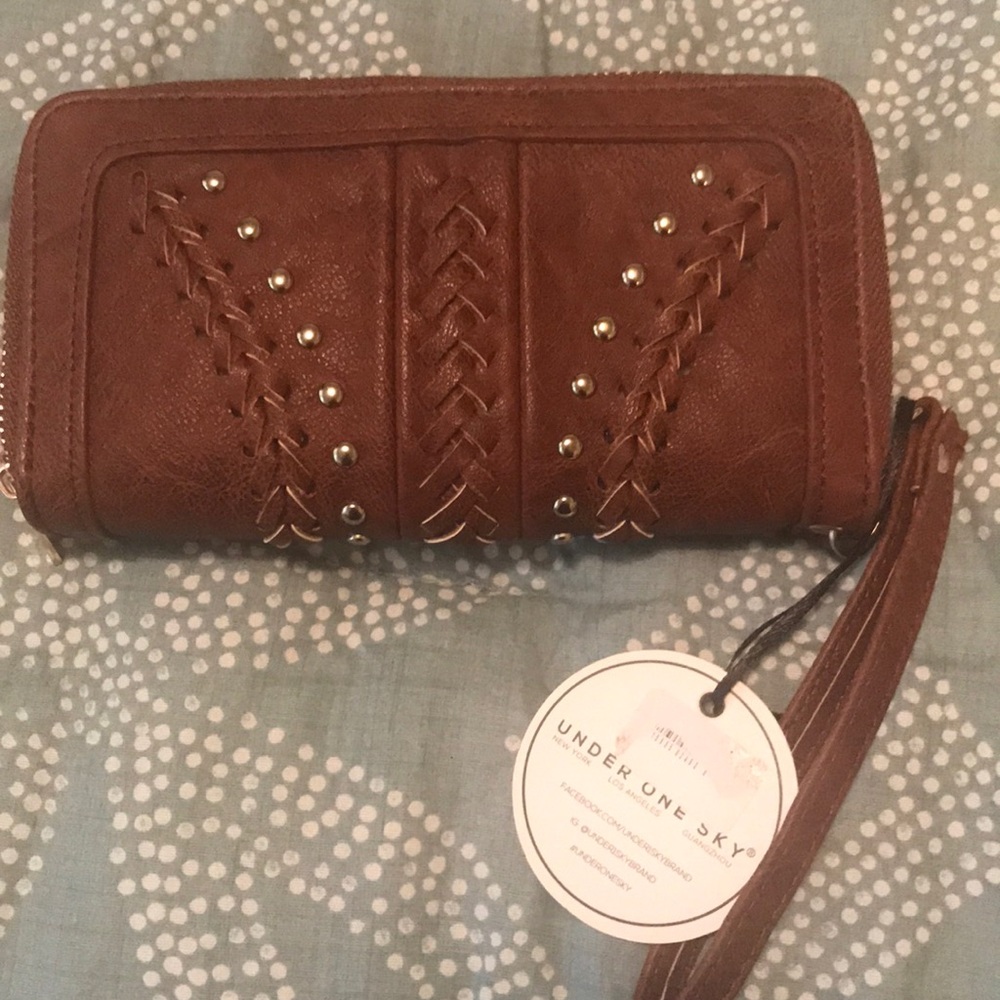 Brown leather wallet.
